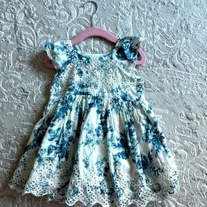 Gap x LoveShackFancy Blue Etoile Dress